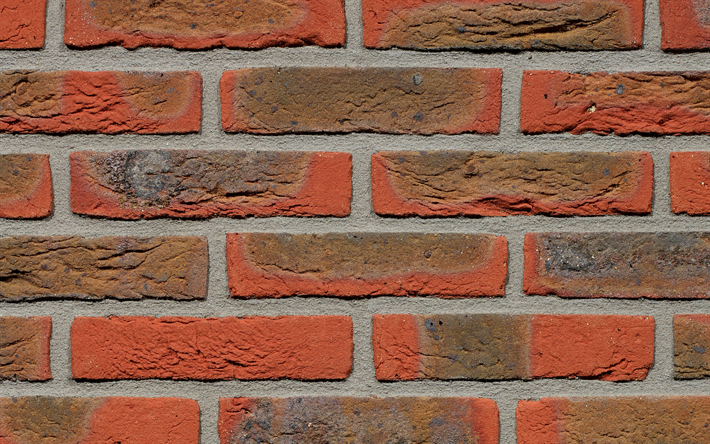 braun brickwall, close-up, braune steine, ziegel texturen, brown brick wall, bricks, wall, makro, identische steine, braune steine hintergrund