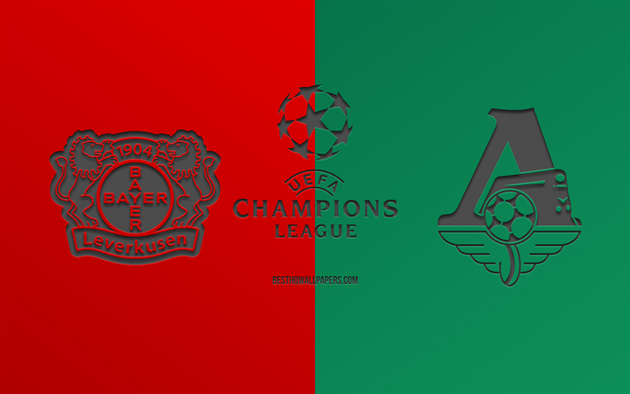 Bayer 04 Leverkusen vs لوكوموتيف موسكو, مباراة لكرة القدم, 2019 دوري أبطال أوروبا, الترويجي, الأحمر-الأخضر الخلفية, الفنون الإبداعية, دوري أبطال أوروبا, كرة القدم, باير 04 ليفركوزن