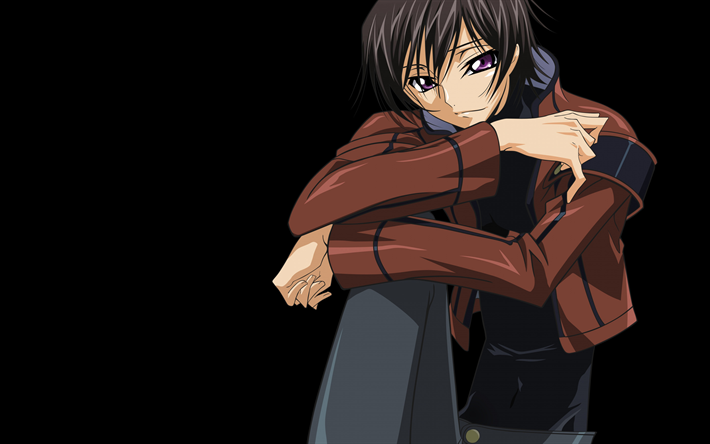 Code Geass, Lelouch Lamperouge, portrait, main characters, protagonist, japanese manga