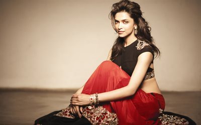 Deepika Padukone, attrice indiana, di bellezza, di Bollywood, il saree
