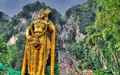 Il Signore Murugan Statua, Grotte Di Batu, Selangor, Malesia, Asia