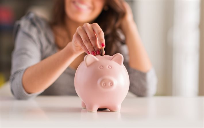 deposit, saving money, piggy bank, money concepts