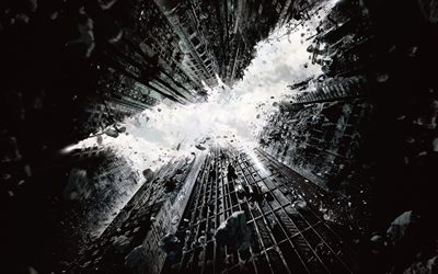 Batman, 5k, The Dark Knight Rises, citt&#224; in rovina