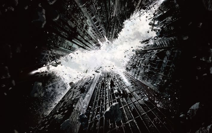 Batman, 5k, The Dark Knight Rises, şehir harap