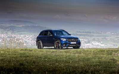 Mercedes-AMG GLC63 S, offroad, 4k, 2018 araba, yeni GLC63 S, SUV, Mercedes