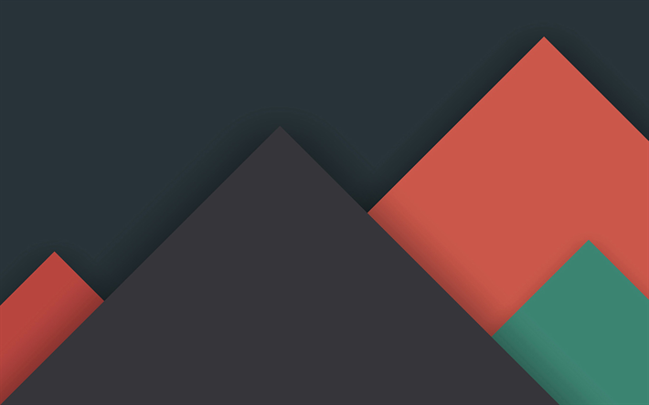 triangles, material design, geometry, geometric shapes, gray background