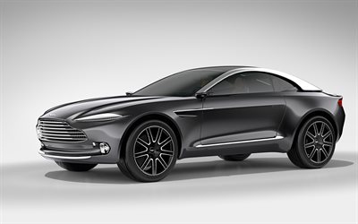 Aston Martin DBX, 2019, 4k, el&#233;trica SUV, carro de luxo, Brit&#226;nica de carros el&#233;tricos, Aston Martin