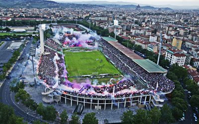 Den Artemio Franchi Stadium, ACF Fiorentina-Stadion, Florens, Italien, sport arena, fans, Italiensk fotboll arenor, Municipal Stadium