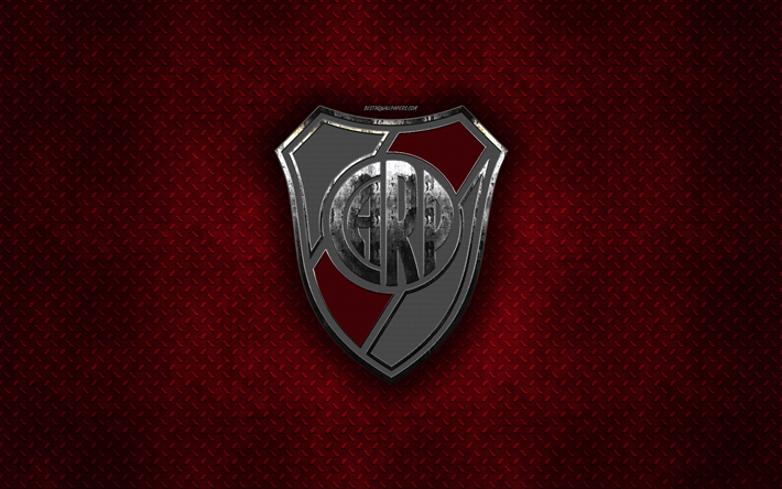 River Plate FC, Club Atletico River Plate, Argentine football club, red metal texture, metal logo, emblem, Buenos Aires, Argentina, Argentine Primera Division, Argentine Superleague, creative art, football