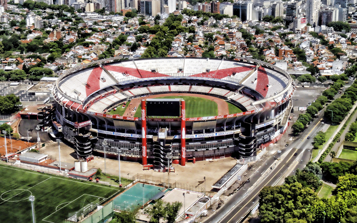 River Plate Stadium, veduta aerea, Estadio Monumental Antonio Vespucio Liberti, Monumentale, Estadio Monumental de Nunez, Buenos Aires, Argentina, Argentino stadi