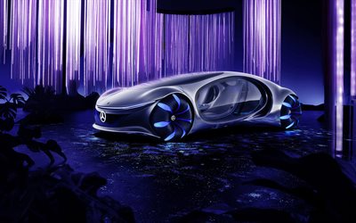2020, Mercedes-Benz Vision AVTR, kavram, dış, &#246;n g&#246;r&#252;n&#252;m CES, geleceğin arabaları, Mercedes
