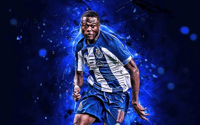 Kuorin Mbemba, 2019, FC Porto, Premier League, Kongon jalkapalloilijat, Kepler Laveran Kuorin Mbemba Mangulu, neon valot, jalkapallo