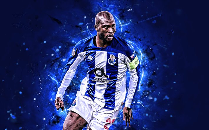 Danilo Pereira, 2019, FC Porto, Premier League, portugisiska fotbollsspelare, Danilo Luis Pereira Helio, neon lights, fotboll