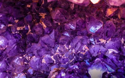 gemstones textures, 4k, macro, purple stones texture, crystals textures, gemstones, crystals