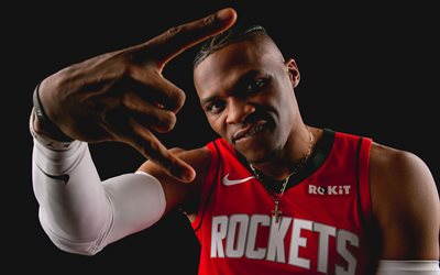 Russell Westbrook, 2020, Houston Rockets, NBA, photohoot, basketbol yıldızları, Russell Westbrook III, basketbol, ABD, Russell Westbrook Houston Rockets