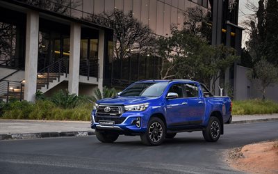 2019, Toyota Hilux, Legende 50, esterna, blu, camion pick-up, blu nuovo Hilux, auto americane, Toyota