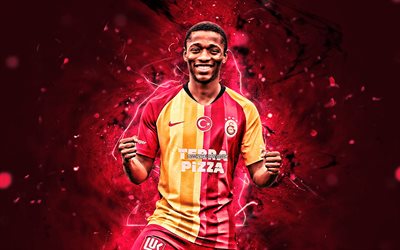 Skidka Jessie, 2020, el Galatasaray SK, Nigeriano de futbolistas, el f&#250;tbol, adelante, turqu&#237;a Super Liga, FC Galatasaray, Jessie Tamunobaraboye Forma, las luces de ne&#243;n, Jessie Skidka Galatasaray