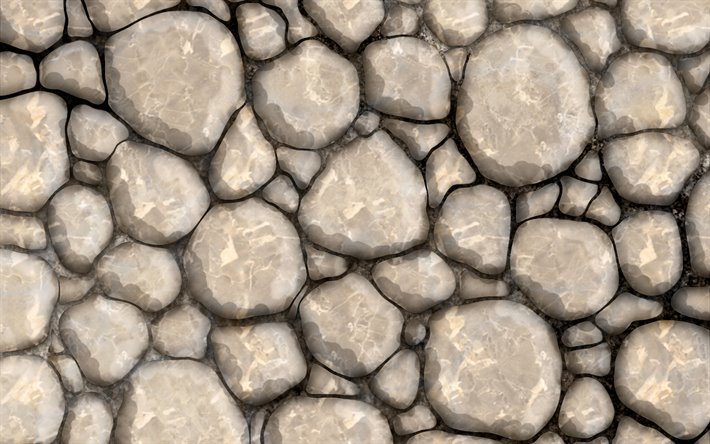 3D kivi rakenne, 4k, makro, harmaat kivet, kivi taustat, harmaa kivi, kivi tekstuurit, harmaa taustat, 3D-kivet