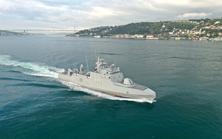 M Fahmy 686, Missile boat, Egyptian Navy, Egyptian Naval Force, Egyptian missile boat, Bosphorus, Egyptian warships