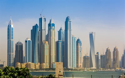 Dubai Marina, grattacieli, estate, Dubai, Emirati Arabi Uniti, EMIRATI arabi uniti