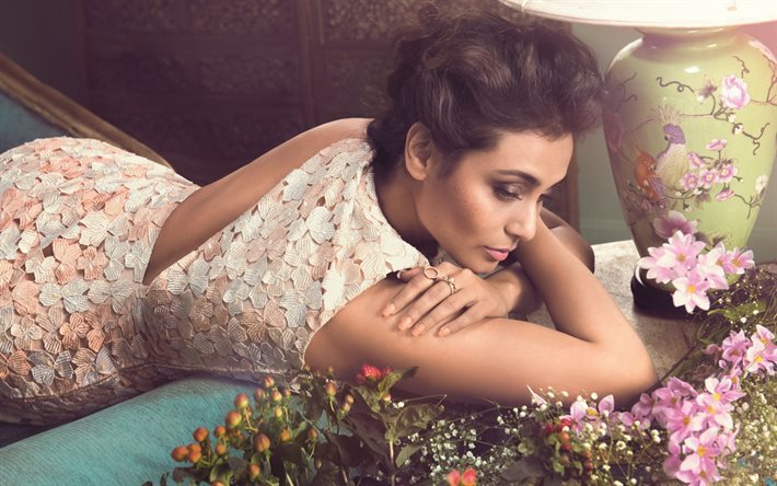 Download Wallpapers Rani Mukerji Indian Actress Brunette Photoshoot Vogue India For Desktop 