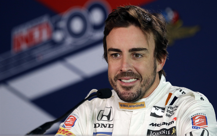Fernando Alonso, el espa&#241;ol piloto de carreras, Formula 1, F1, retrato, McLaren, IndyCar