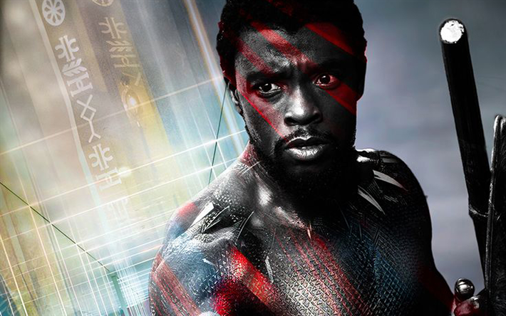 Black Panther, 2018, Marvel, Chadwick Boseman, Amerikansk sk&#229;despelare