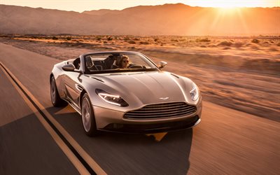 Aston Martin DB11 Volante, 4k, 2018 autovetture, supercar, Aston Martin
