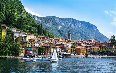 lac de montagne, les voyages, l&#39;italien, le lac, les montagnes, en Lombardie, en italien des Alpes, le Nord de l&#39;Italie