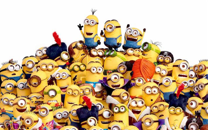 Minions, funny characters, 3d-animation, Despicable Me