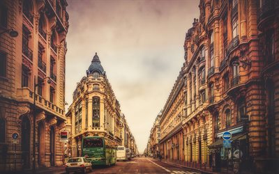 Parigi, strade, luoghi di interesse di Parigi, vecchie case, Francia