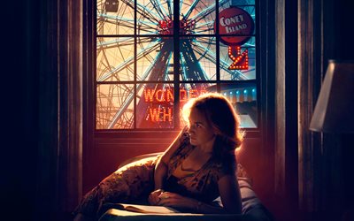 Wonder Wheel, 2017, Kate Winslet, 4k, drama, cartaz, novos filmes, A atriz brit&#226;nica
