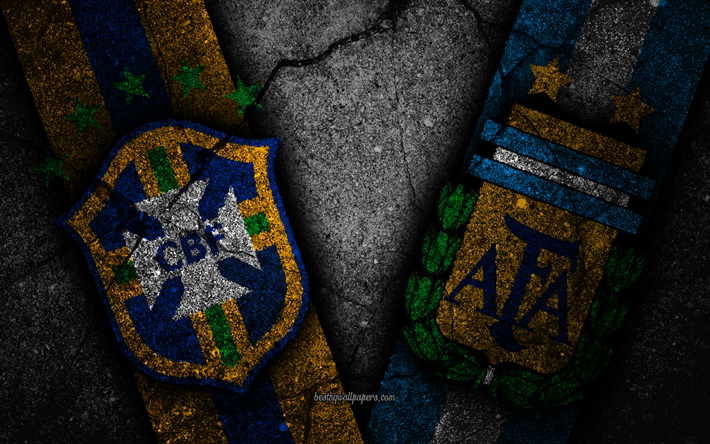 Brasile vs Argentina, Partita Internazionale, il calcio, il Re Abdullah Sport City, squadra di calcio in Brasile, Argentina, calcio di squadra, pietra nera