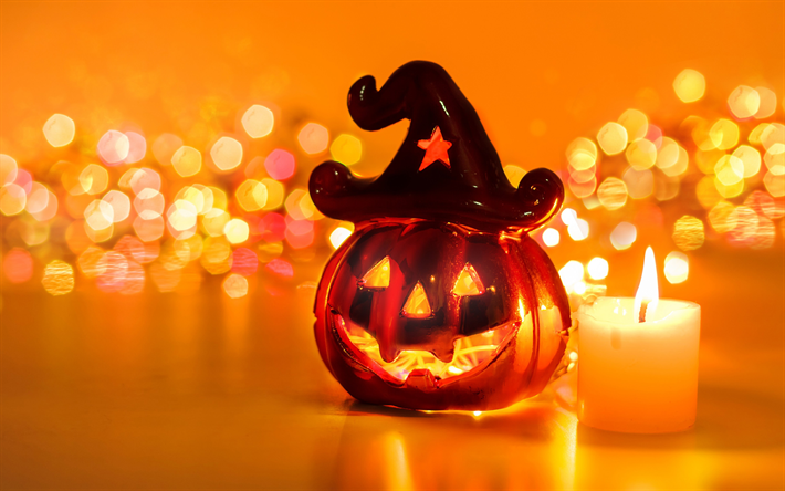 ダウンロード画像 4k ハッピーハロウィン キャンドル 夜 かぼちゃ 創造 ハロウィンパーティ フリー のピクチャを無料デスクトップの壁紙
