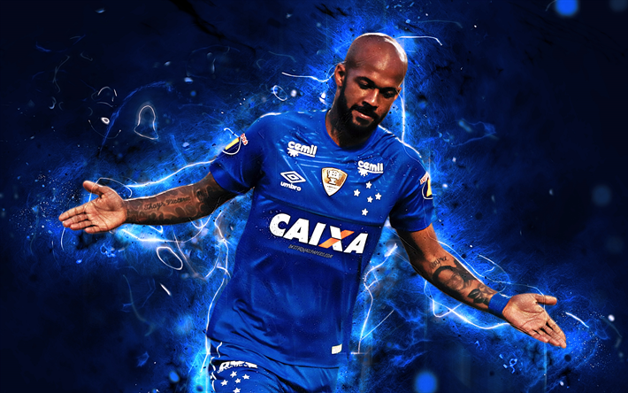 Bruno Silva, abstrakt konst, Brasiliansk fotbollsspelare, Cruzeiro FC, fotboll, Brasiliansk Serie A, Silva, neon lights, Brasilien
