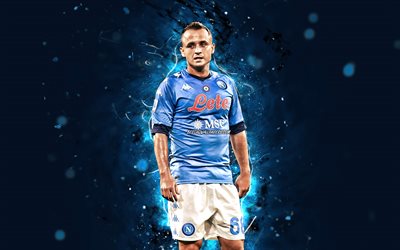 Stanislav Lobotka, 2020, 4k, SSC Napoli, Slovak footballers, Serie A, Italy, football, neon lights, Napoli FC, Stanislav Lobotka Napoli