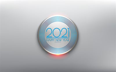Happy New Year 2021, Blue 2021 Background, 3d elements, 2021 concepts, 2021 New Year, Blue 2021 3d element