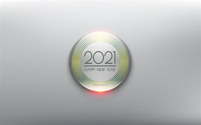 Happy New Year 2021, Green 2021 Background, 3d elements, 2021 concepts, 2021 New Year, Green 2021 3d element