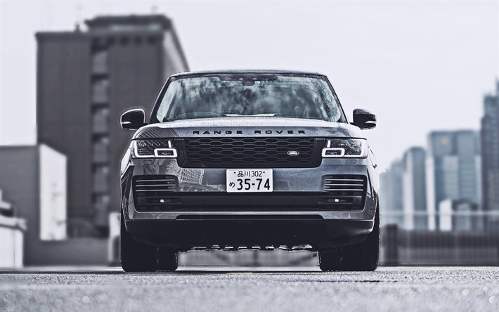 Range Rover Vogue, vue de face, 2021 voitures, L405, SUV, JP-spec, voitures de luxe, 2021 Range Rover Vogue, Range Rover