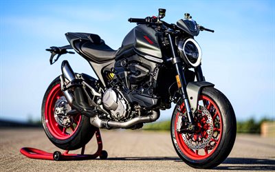 Ducati Monster Plus, 4k, s&#252;per motosikletler, 2021 bisikletleri, İtalyan motosikletleri, 2021 Ducati Monster Plus, Ducati