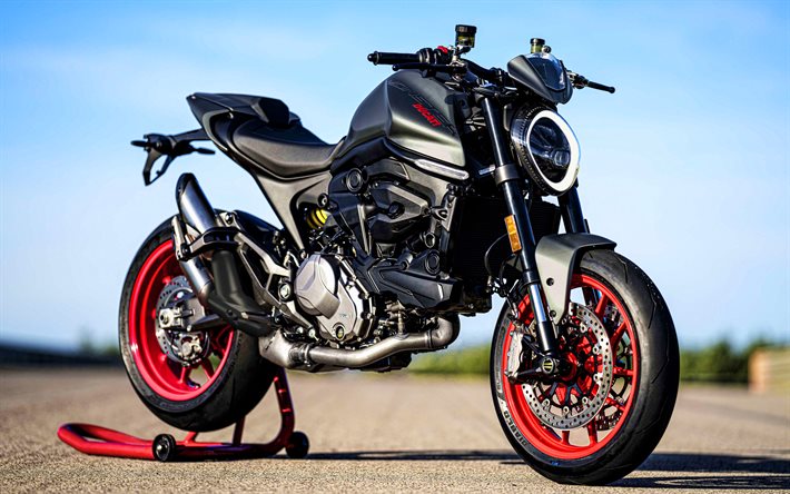 Ducati Monster Plus, 4k, superbikes, 2021 v&#233;los, motos italiennes, 2021 Ducati Monster Plus, Ducati