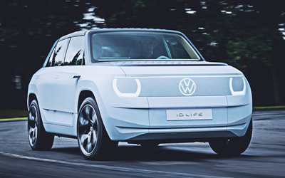 Volkswagen ID LIFE, 4k, auto elettriche, 2022 auto, crossover, HDR, 2022 Volkswagen ID LIFE, auto tedesche, Volkswagen