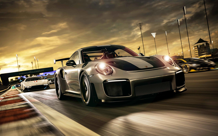 Forza Motorsport 7, 4k, chemin de c&#226;bles, simulateur de course, en 2017, des jeux, de la Porsche 911