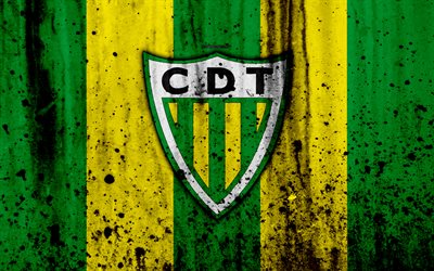 FC Tondela, 4k, grunge, Primeira Liga, soccer, art, Portugal, Tondela, football club, stone texture, Tondela FC