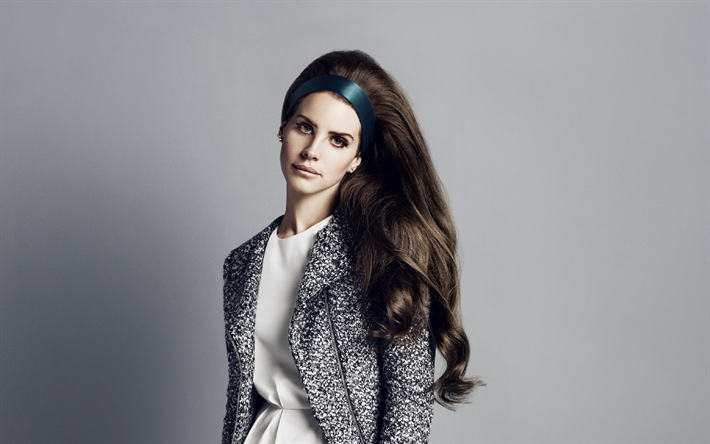 Lana Del Rey, 4k, retrato, cantante, estrella joven, hermosa mujer