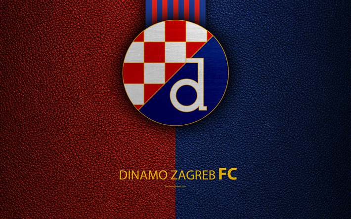 دينامو موسكو FC, 4k, شعار, HNL, كرواتيا, كرة القدم, جلدية الملمس, الكرواتي لكرة القدم, T-Com HNL الأولى