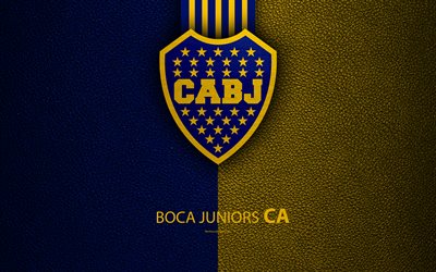 Download wallpapers Club Atletico Boca Juniors, 4k, logo, La Boca ...