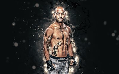 Frank Camacho, 4k, beyaz neon ışıkları, Brezilyalı D&#246;v&#252;ş&#231;&#252;, MMA, UFC, Frank Camacho 4K, UFC d&#246;v&#252;ş&#231;&#252;s&#252;, MMA savaş&#231;ıları