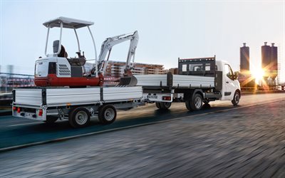 Opel Movano, 2019, camion de cargaison, le transport d&#39;une mini-excavatrice, les services de la ville, Opel