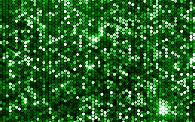 4k, fundo de mosaico verde, arte abstrata, padr&#245;es de mosaico, fundo de c&#237;rculos verdes, texturas de mosaico, fundo com mosaico, padr&#245;es de c&#237;rculos, fundos verdes